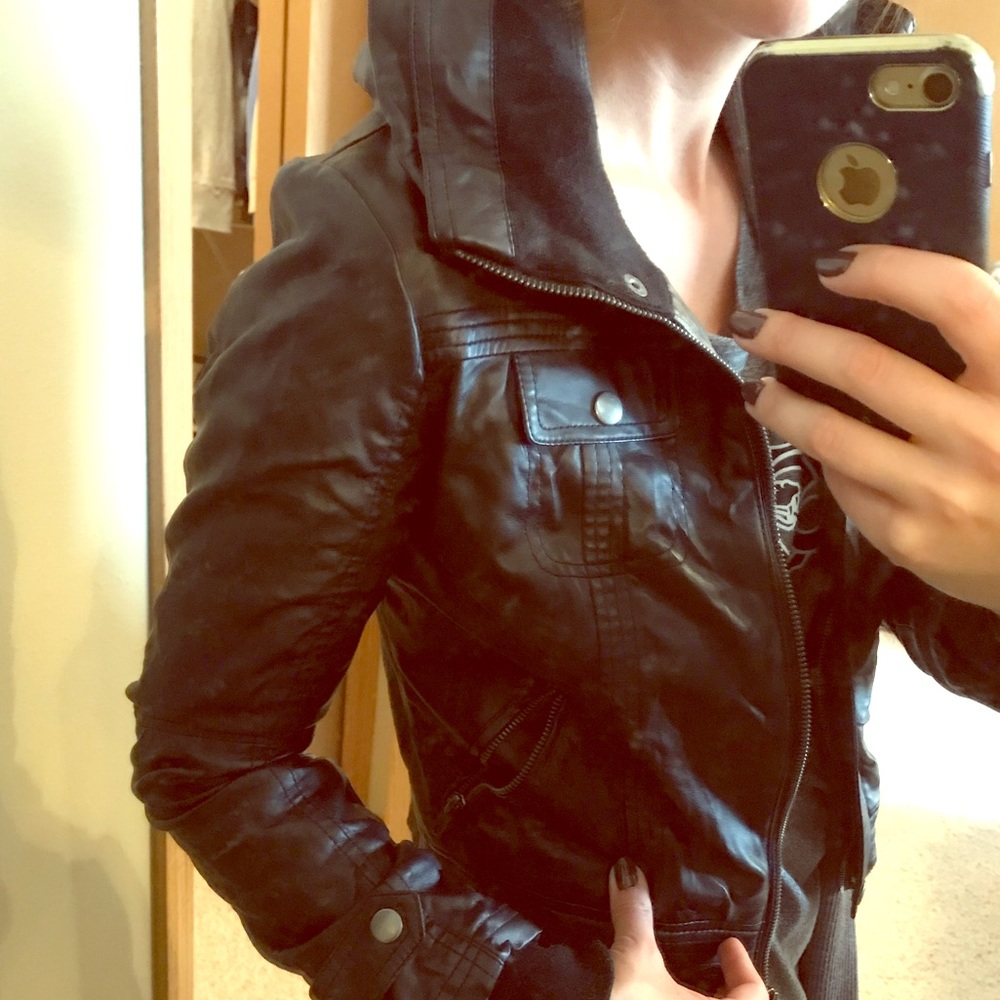 Black Faux Leather Jacket